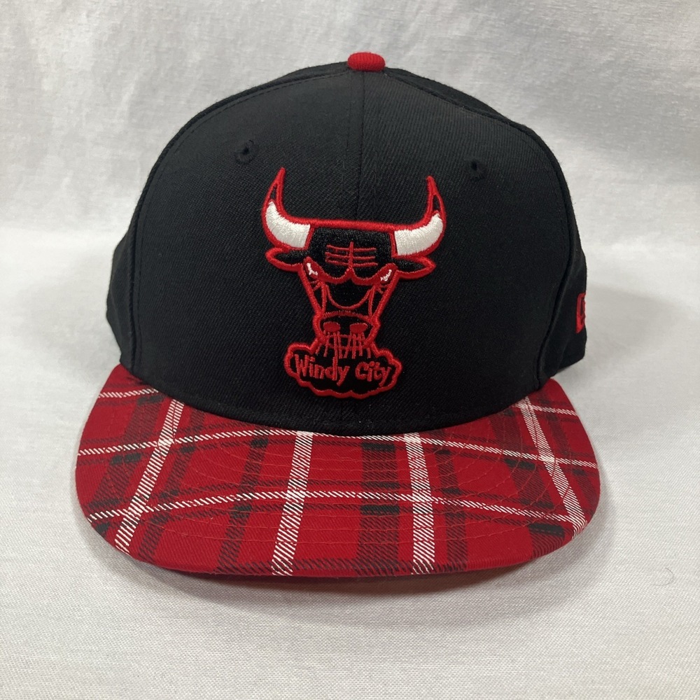 Chicago Bulls Windy City Plaid Cap 9Fifty New Era Snapback Hat Hardwood Classics